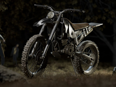 Motorcycle KTM 525 EXC from Daryl Dixon Walking Dead 3D MODEL 3d 3dmodel blender graphic design motorcycle