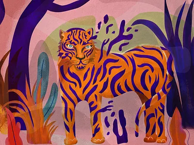 a tiger a tiger character graphic design illustration ilustration