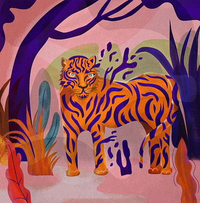 a tiger a tiger character graphic design illustration ilustration