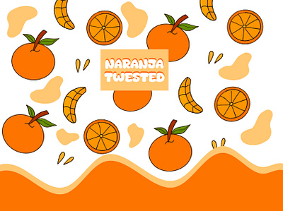 Orange splash: Naranja Twisted Refreshment graphic design illustration illustrator logo