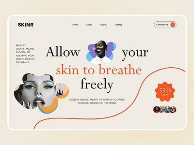 Glow your skin with the makeover artist's website app artist branding design graphic design illustration landing page logo makeover skin typography ui ux web web page website yellow