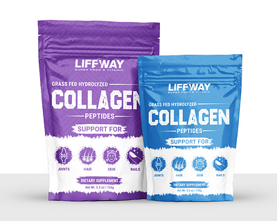 "Collagen Peptides" Pouch Design bagdesign cbd oil collagen collagenpeptides design foodbag graphicdesign illustration label design labeldesign maylarbag packaging packaging design pouch pouchbag pouchdesign premium design product productdesign supplement