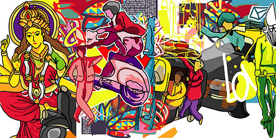 India graffiti illustration branding design graffiti graphic design illustration vector