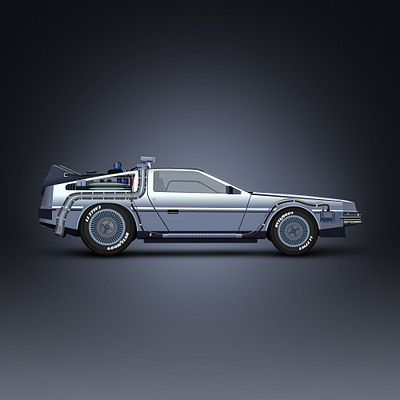 Back to the Future | The Delorean back to the future car delorean design digital art graphic design illsutrator illustration retro vector vintage