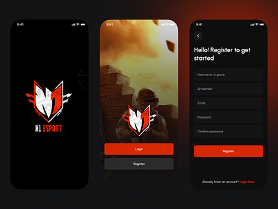 N1 ESPORT app design figma ux