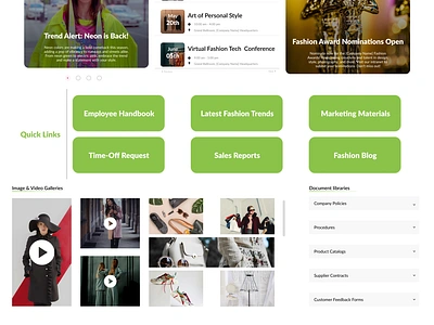 Sharepoint/Intranet Fashion Website Landing Page branding fashion figma intranet it product designed sharepoint sharepoint websites ui ux websites