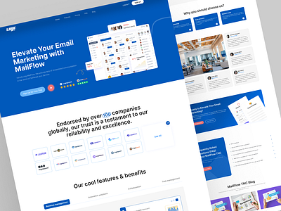 Email marketing SAAS Website email email marketing email template landing page mailchimp marketing saas uiux web design website
