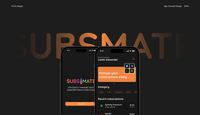 Subscription Management App animation app graphic design managemeng mobile mobile design motion graphics payment ui