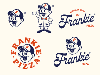 FRANKIE PIZZA art work brand brand design branding design eat food graphic design illustration logo pizza typography vector
