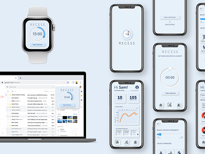 Fitness Apple Watch, Plug-in, and Mobile Application app concept design fitness minimalist mobile mockup morphism skeuomorphism ui ux