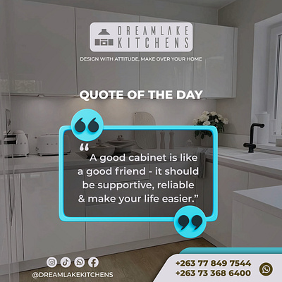 Quotes Graphic Design branding carpentry daily quotes dreamlake graphic design kanma kanma arts kanmaarts kitchens motivation quotes