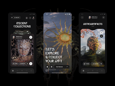 CC: The Connoisseur's Choice in NFT Collections app branding clean crypt design ios logo marketplace minimal mob mobile application nft ui ux web web 3.0 website