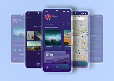 Travel Companion Mobile App UI Design 3d app design 3d mobile app app design branding design dribbble featured designs flight booking graphic design illustration inspirational ui artistry landing page mobile ui mobile ui design ui ui design uiux web ui