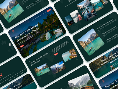 Creative Travel Agency agency landing page travel uiux design web design