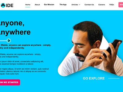 Cool Navigation Website UI best ui design branding concept design figma google maps gps graphic design illustration logo mobility navigation app product design ui ux waide waide navigation wayfinding web development website design