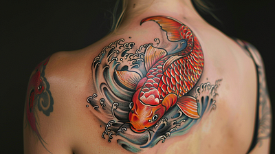 Koi Fish Tattoo - Flow with Elegance body art fish tattoo fish tattoos imagella koi koi artwork koi fish koi fish tattoo koi tattoo subscription image download tattoo