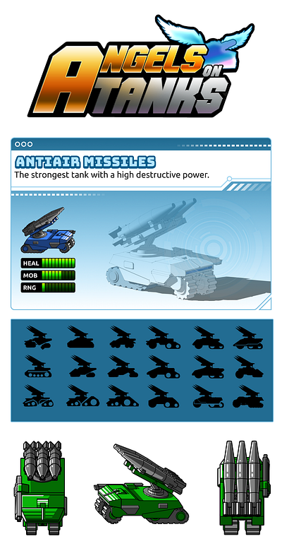 Angels on tanks: Antiair Missiles design process angelsontanks game tank vehicle videogame