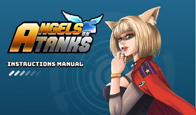Angels on Tanks: Instructions manual mockup. angelsontanks game graphic design instructions kickstarter manual videogame