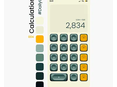 Calculation - #DailyUI - #004 004 dailyui ui ux