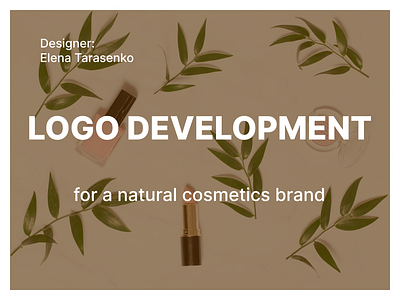 Logo Development for a natural cosmetics brand branding design graphic design logo typography ui vector