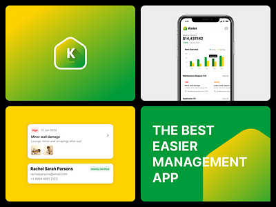 Kinlet - Property Management App analytic app application branding dashboard design graphic design house interface logo manage management mobile modern property ui ux