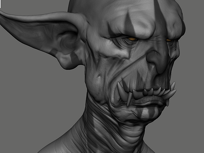 Goblin Orc sketch 3d 3d digital art 3d modeling character design creature design fantasy orc sculpting zbrush