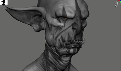 Goblin Orc sketch 3d 3d digital art 3d modeling character design creature design fantasy orc sculpting zbrush