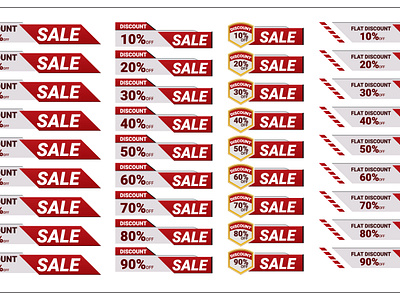 Vector Sale Discount Label Tag Promotional Banner Vector Element branding discount discount offer flat flat discount flat discount offer flat rate graphic design new offer off off offer offer sale sale offer trending offer vector elements