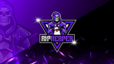 RIP REAPER MASCOT LOGO DESIGN esport gaming logo logo mascot logo reaper logo skelton logo sport logo vector