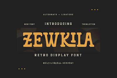 Zewkila - Retro Display Font summer