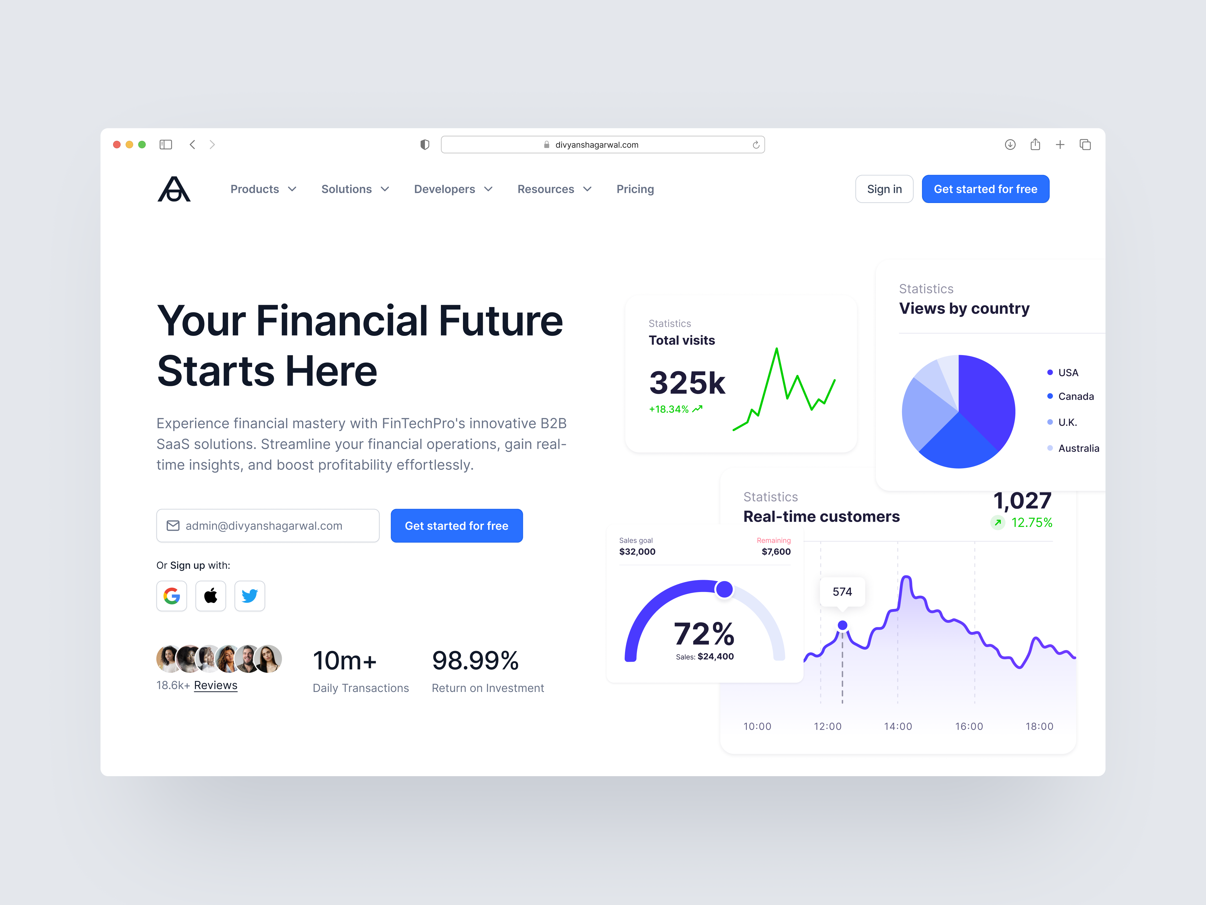 Example of High Converting Landing Page Design
