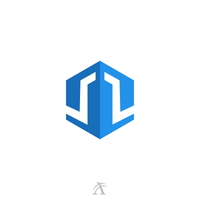 a blue T hexagon logo branding graphic design logo marketing