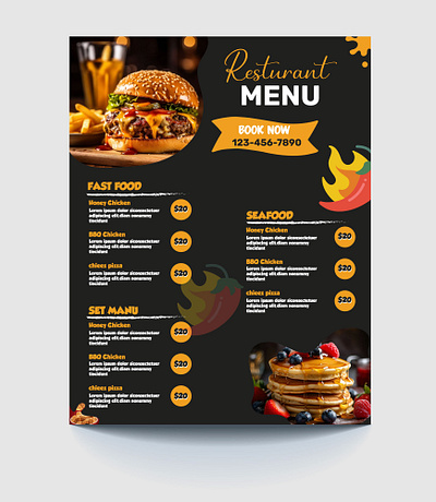 Food menu design design food menu food menu design graphic design menu design