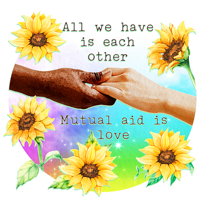 Mutual Aid is Love graphic design