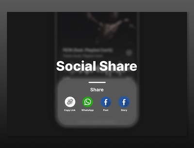Daily UI 10 : Social Share dailyui dailyui10 figma mobileapp mobileapps socialshare ui uidesigner uiuxdesigner ux uxdesigner