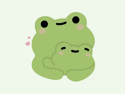 Love cute design frog graphic graphic design happy illustration kawaii kid love minimal mother