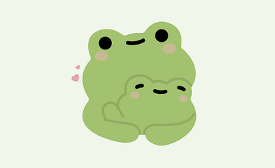 Love cute design frog graphic graphic design happy illustration kawaii kid love minimal mother