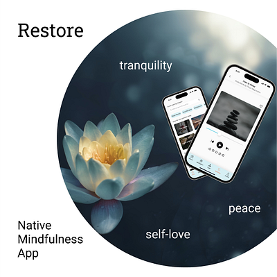 Native iOS Screens for a Mindfulness App branding ui ux