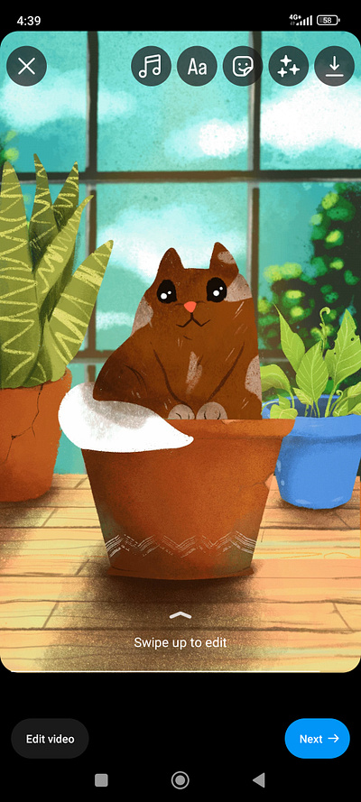 Please water the cat and feed the plants while I'm gone. animation cat cat animation cat illustration cat in pot frame by frame illustration orange cat