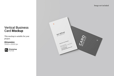 Vertical Business Card Mockup 3d