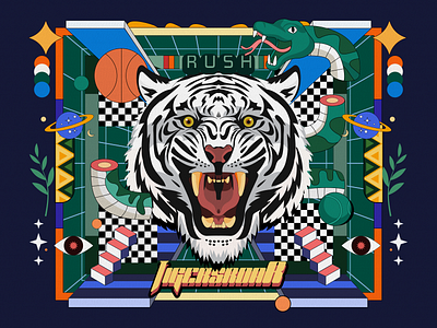 Tiger roar illustration 🥳 2d branding design illustration logo mobile