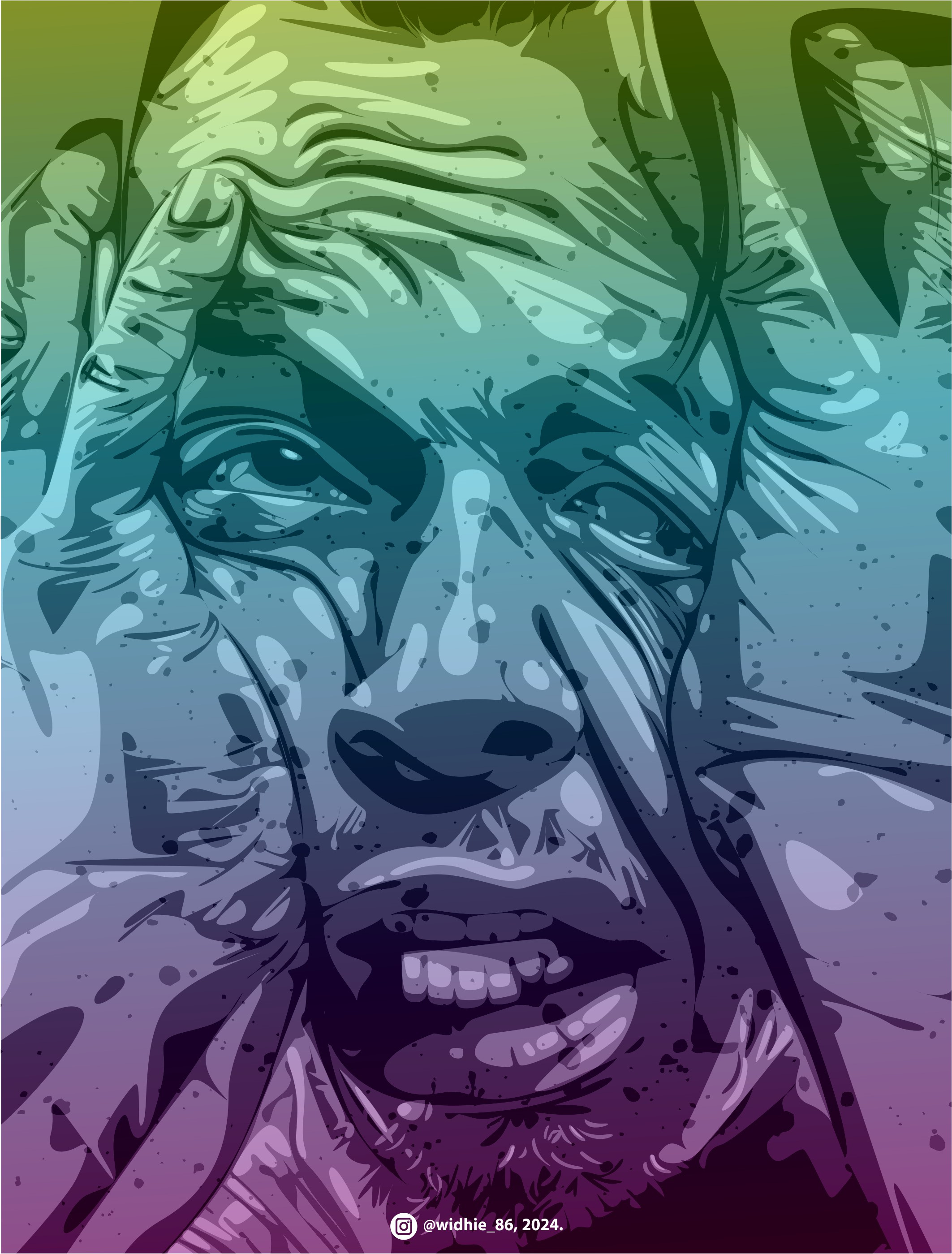 Scary Portrait branding coreldraw design illustration indonesia lineart portrait vector