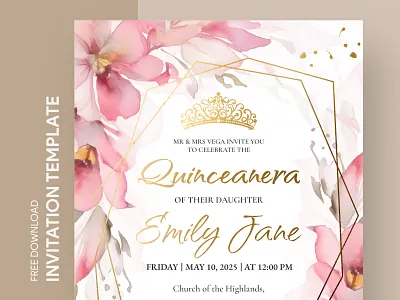 Quinceanera Invitation birthday docs flyer free google docs templates free template free template google docs google google docs google docs invitation template handout invitation invitation template invite quinceanera quinceanera invitation quinceañera sweet 16 invitation template templates