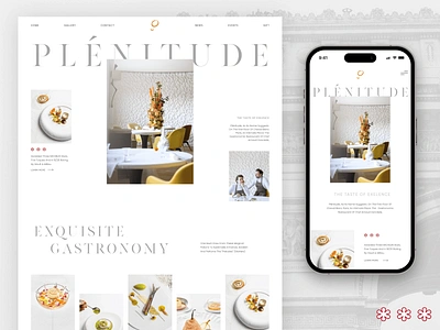 Plénitude - Michelin-Starred Restaurant Website Design Concept branding case study clean company profile fine dining food landing page luxury minimalist modern responsive restaurant ui ui design ux web design website website design website designer website layout