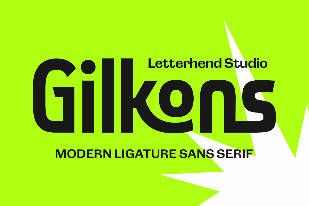 Gilkons Ligature Sans freebies hand lettering title font