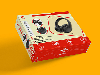 Headphone Packaging-Box-Design box design branding design flyer graphic design headphonebox illustration logo motion graphics packaging box design packgingdesign