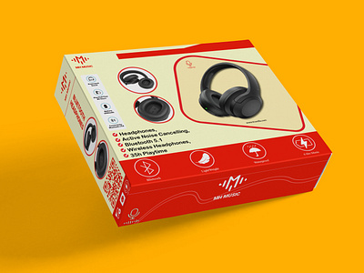 Headphone Packaging-Box-Design box design branding design flyer graphic design headphonebox illustration logo motion graphics packaging box design packgingdesign