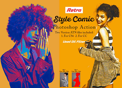 Retro Style Comic Photoshop Action grunge