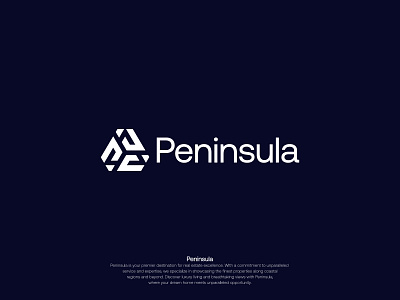 Peninsula - Modern Brand Identity abstract logo brand brand guidelines branding design identity letter logo logo logo design logodesign logomark logos logotype modern logo symbol