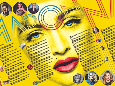 La reina del Pop, Madonna branding design graphic design infographics poster